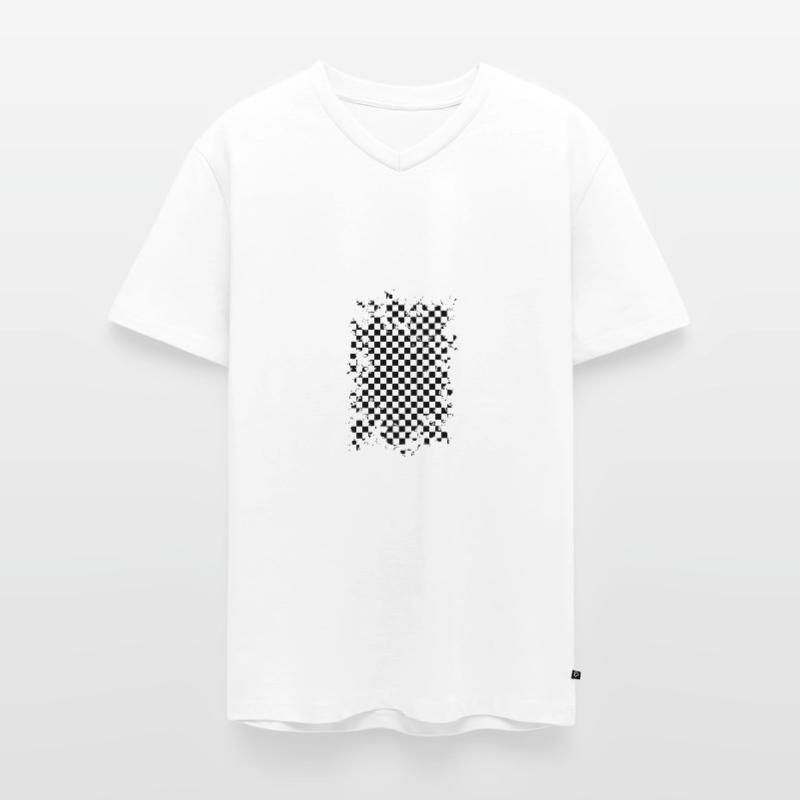 Jeu d’échecs champ d’échecs modèle d’échecs T-shirt encolure en V Premium bio Homme