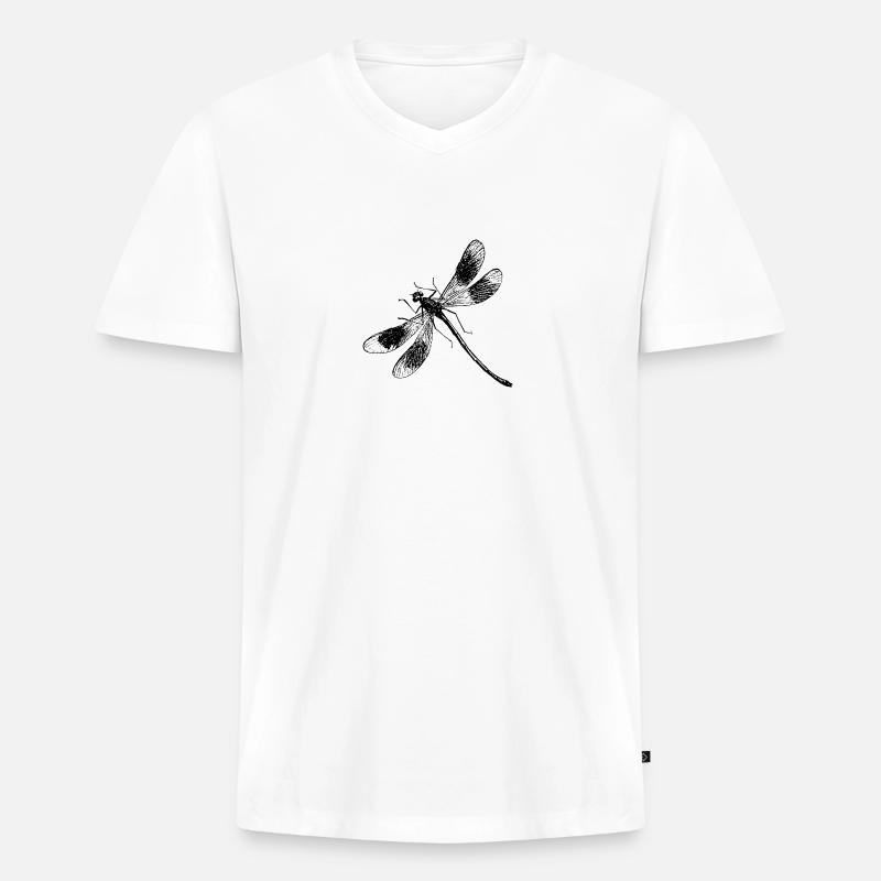 libe 31 - Männer Premium Bio T-Shirt mit V-Ausschnitt - Weiß