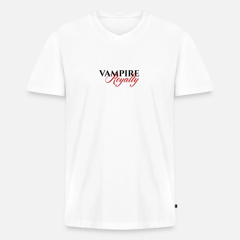 Fantasy / Vampire / Dracula: Vampire Royalty - Männer Premium Bio T-Shirt mit V-Ausschnitt - Weiß