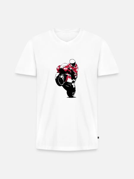 Moto-GP Racing - Men's Premium Organic T-shirt with V-neck - white