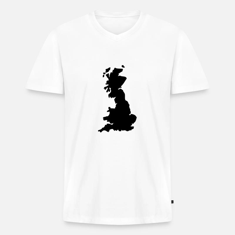england england Länder1 - Männer Premium Bio T-Shirt mit V-Ausschnitt - Weiß