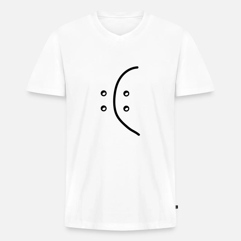 bipolar - Männer Premium Bio T-Shirt mit V-Ausschnitt - Weiß