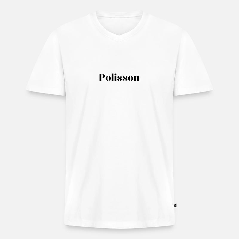 Ungezogenes Kind - Männer Premium Bio T-Shirt mit V-Ausschnitt - Weiß