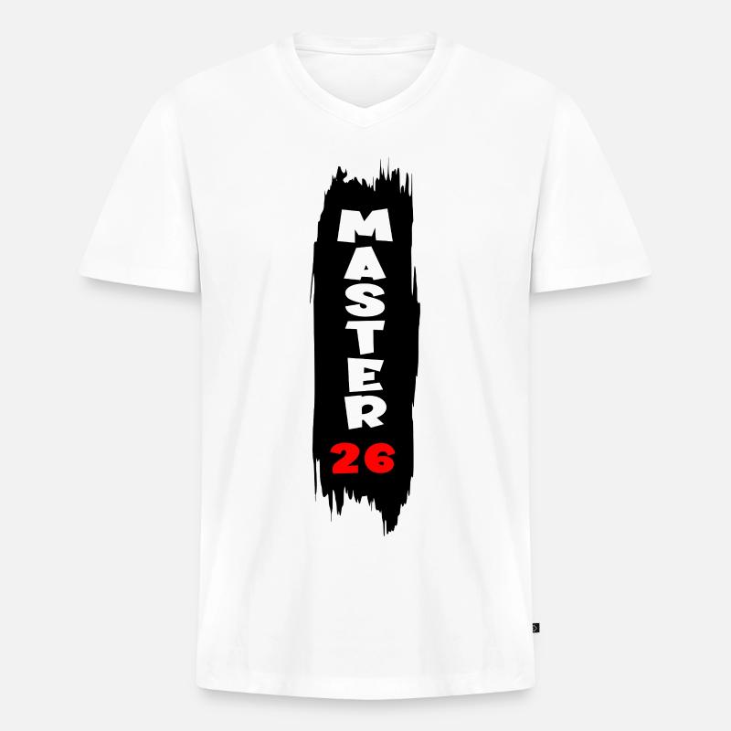Master 2026 - Männer Premium Bio T-Shirt mit V-Ausschnitt - Weiß