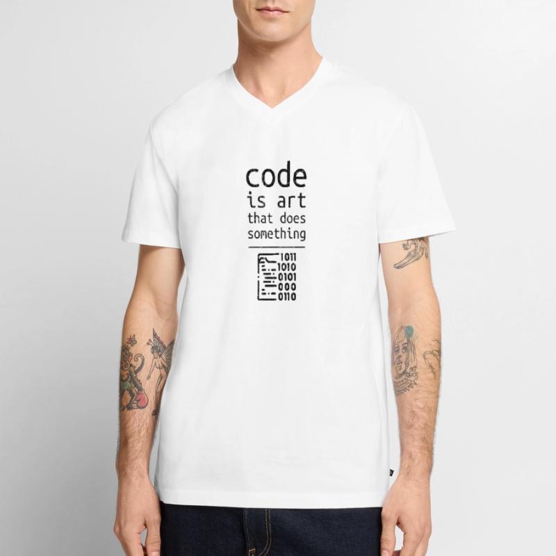 Cadeau de programmeur de développeur de codeur de code T-shirt encolure en V Premium bio Homme
