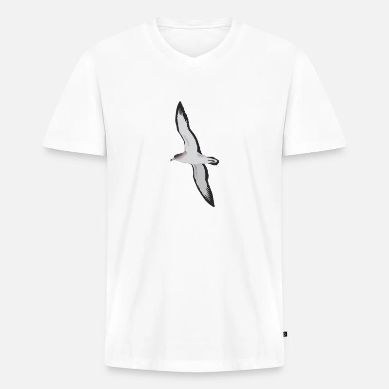 Cory's Shearwater - Männer Premium Bio T-Shirt mit V-Ausschnitt - Weiß