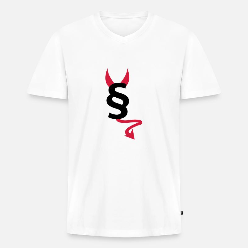 paragraph - Männer Premium Bio T-Shirt mit V-Ausschnitt - Weiß