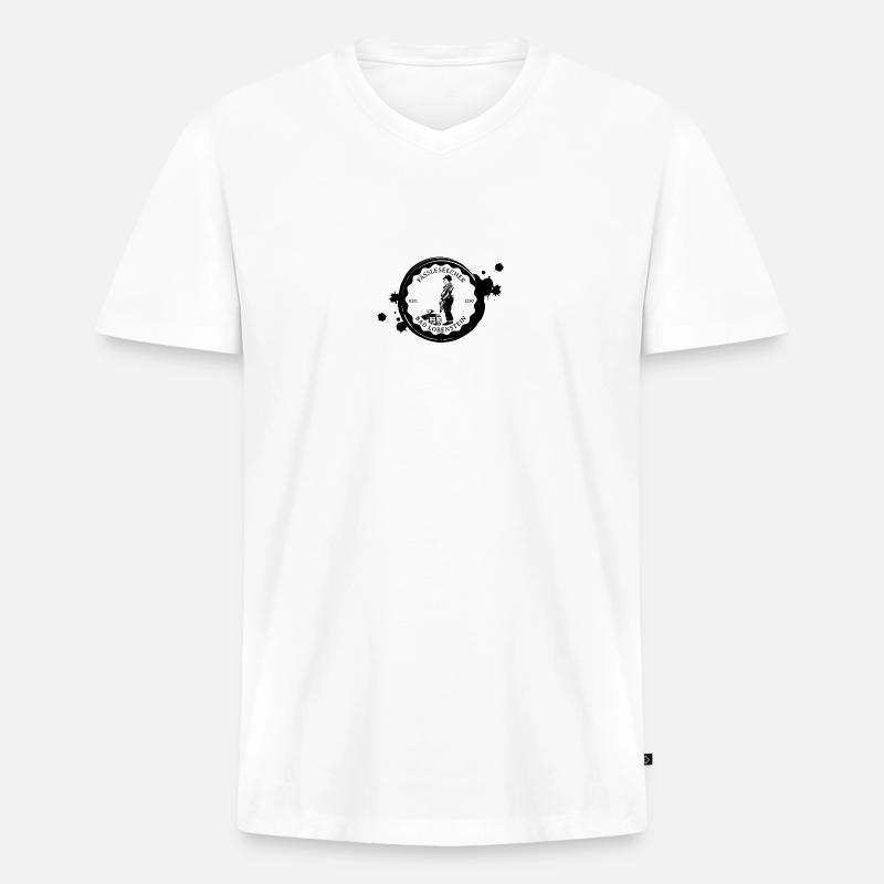 Ostthüringen Merch - Fässleseecher Lobenstein - Männer Premium Bio T-Shirt mit V-Ausschnitt - Weiß