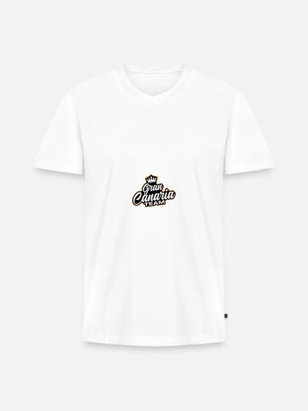 Gran Canaria Team - Männer Premium Bio T-Shirt mit V-Ausschnitt - Weiß