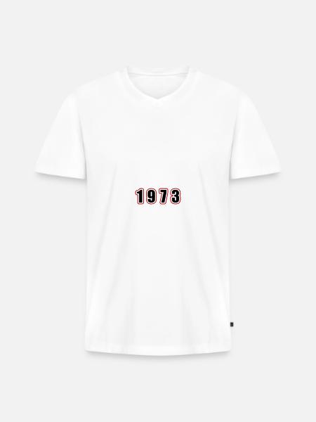 1973 Year Birthday - Men's Premium Organic T-shirt with V-neck - white