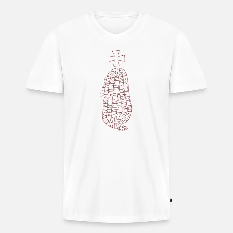 RUNSTEN, JÄRVSÖ - Männer Premium Bio T-Shirt mit V-Ausschnitt - Weiß