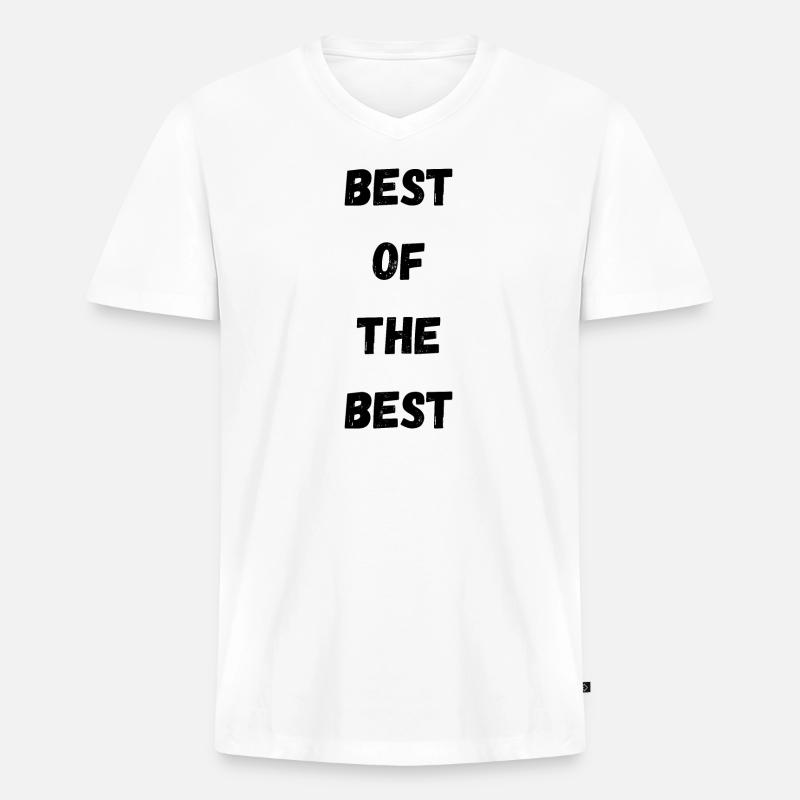 Das Beste vom Besten! - Männer Premium Bio T-Shirt mit V-Ausschnitt - Weiß