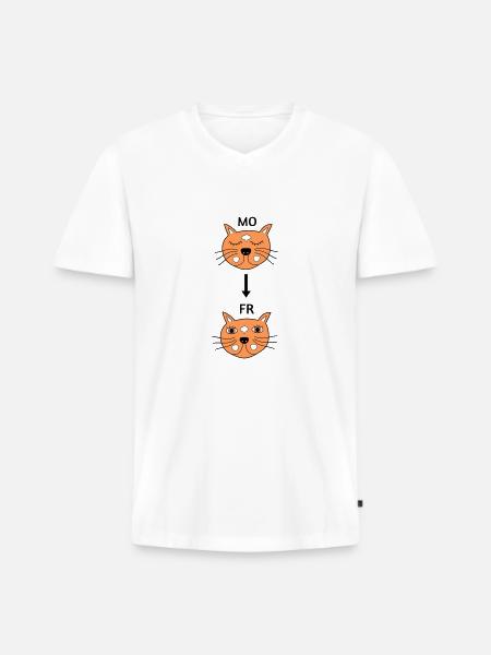 Monday to Friday - Men's Premium Organic T-shirt with V-neck - white