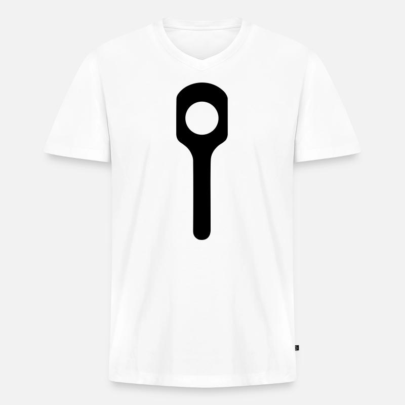 Werkzeug - Männer Premium Bio T-Shirt mit V-Ausschnitt - Weiß