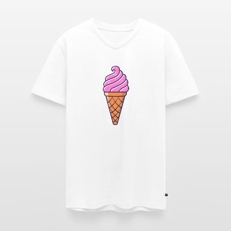 SOFTEIS EISCREME EISBECHER WAFFELEIS GIFT IDEA Men's Premium Organic T-shirt with V-neck