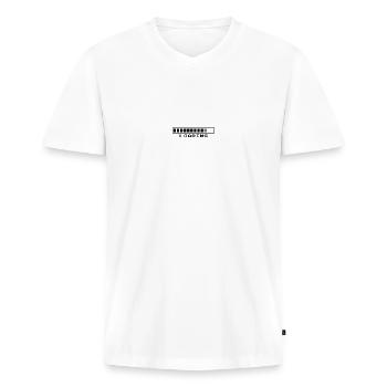 Loading - Men's Premium Organic T-shirt with V-neck - white - Front - Nico (187cm)