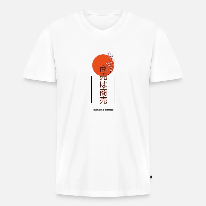 Geschäft ist Geschäft - Männer Premium Bio T-Shirt mit V-Ausschnitt - Weiß