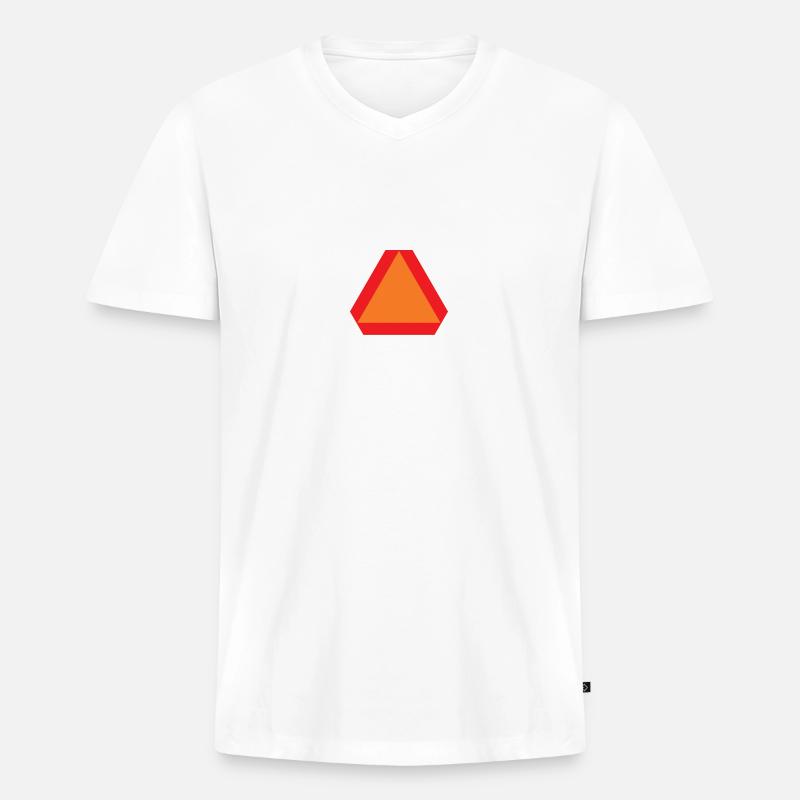 LGF - Männer Premium Bio T-Shirt mit V-Ausschnitt - Weiß