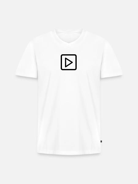 Play Taste Musikplayer - Männer Premium Bio T-Shirt mit V-Ausschnitt - Weiß