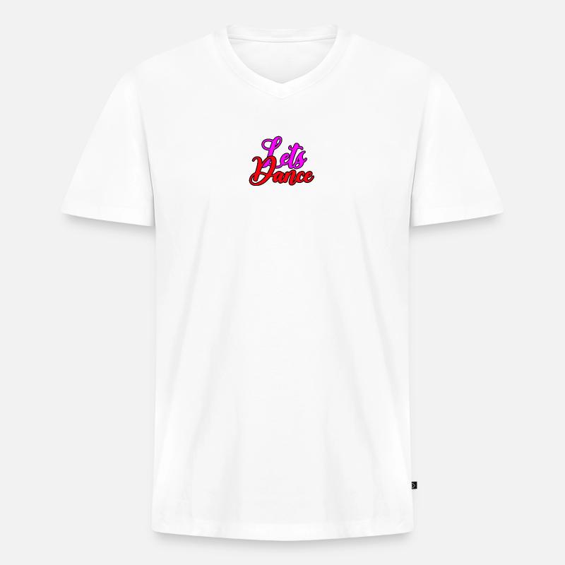 Lets dance 1983 - Musik - Männer Premium Bio T-Shirt mit V-Ausschnitt - Weiß