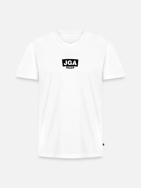 Bachelor Party Crew - Emblem - Men's Premium Organic T-shirt with V-neck - white