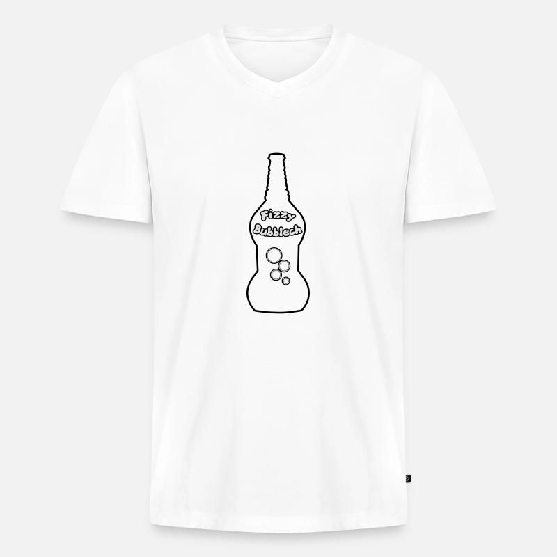 Zohan - Fizzy Bubblech / Bubbele - Männer Premium Bio T-Shirt mit V-Ausschnitt - Weiß