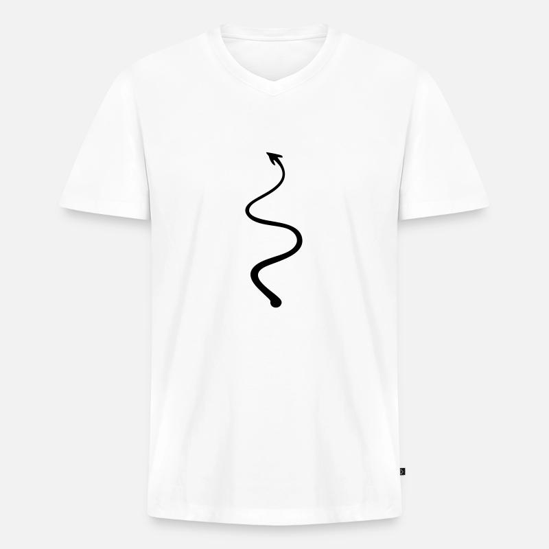 Teufelsschwanz - devil tail - Männer Premium Bio T-Shirt mit V-Ausschnitt - Weiß