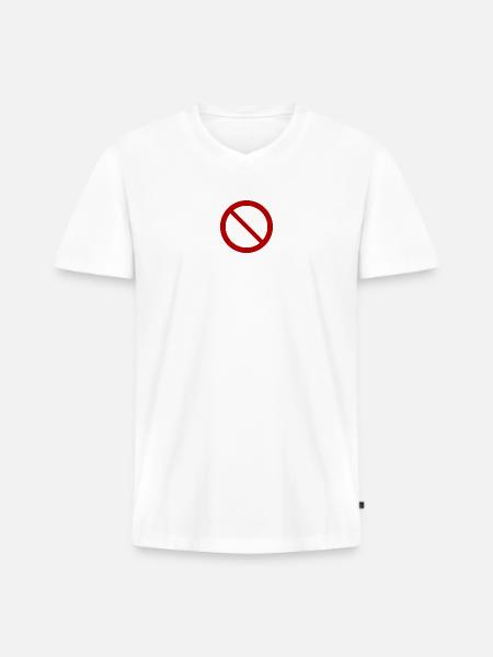 Forbidden T-Shirt Humor Gift - Men's Premium Organic T-shirt with V-neck - white