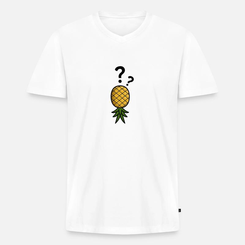 Swingernas - Männer Premium Bio T-Shirt mit V-Ausschnitt - Weiß