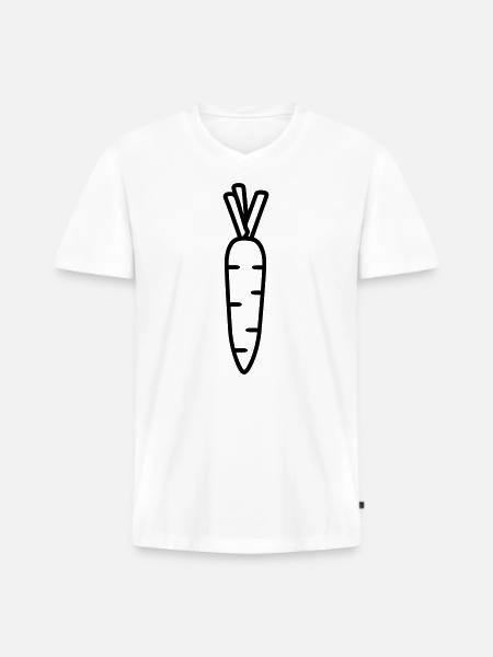Carrot - Men's Premium Organic T-shirt with V-neck - white