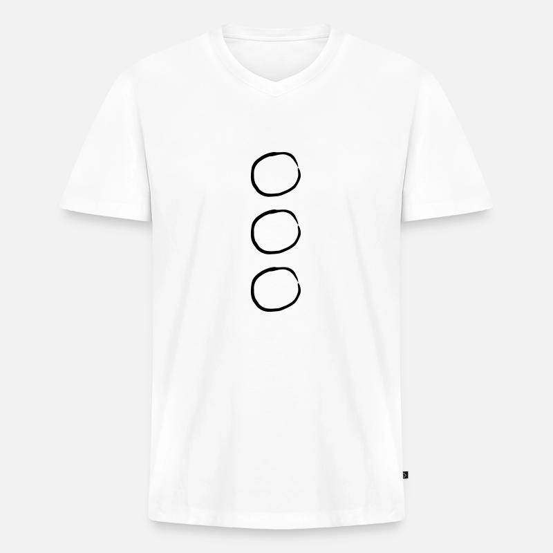 Choose Circles - Männer Premium Bio T-Shirt mit V-Ausschnitt - Weiß