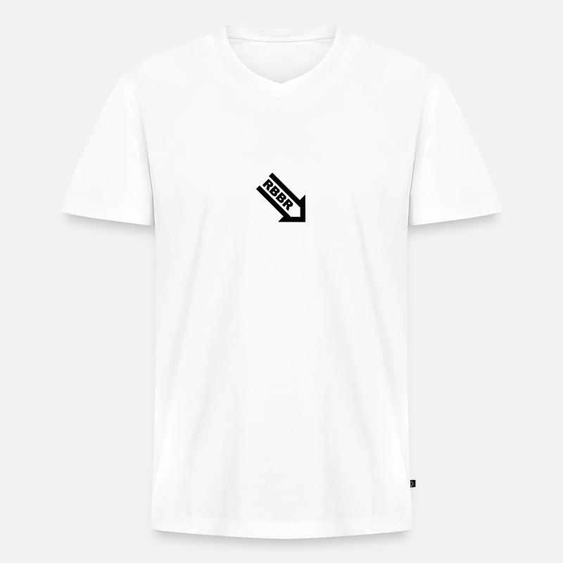 Rubber Bottom - Männer Premium Bio T-Shirt mit V-Ausschnitt - Weiß