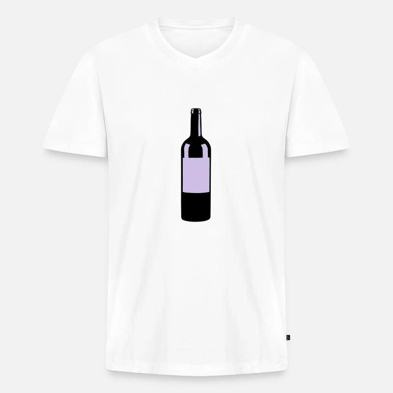 Weinfalsche - Männer Premium Bio T-Shirt mit V-Ausschnitt - Weiß