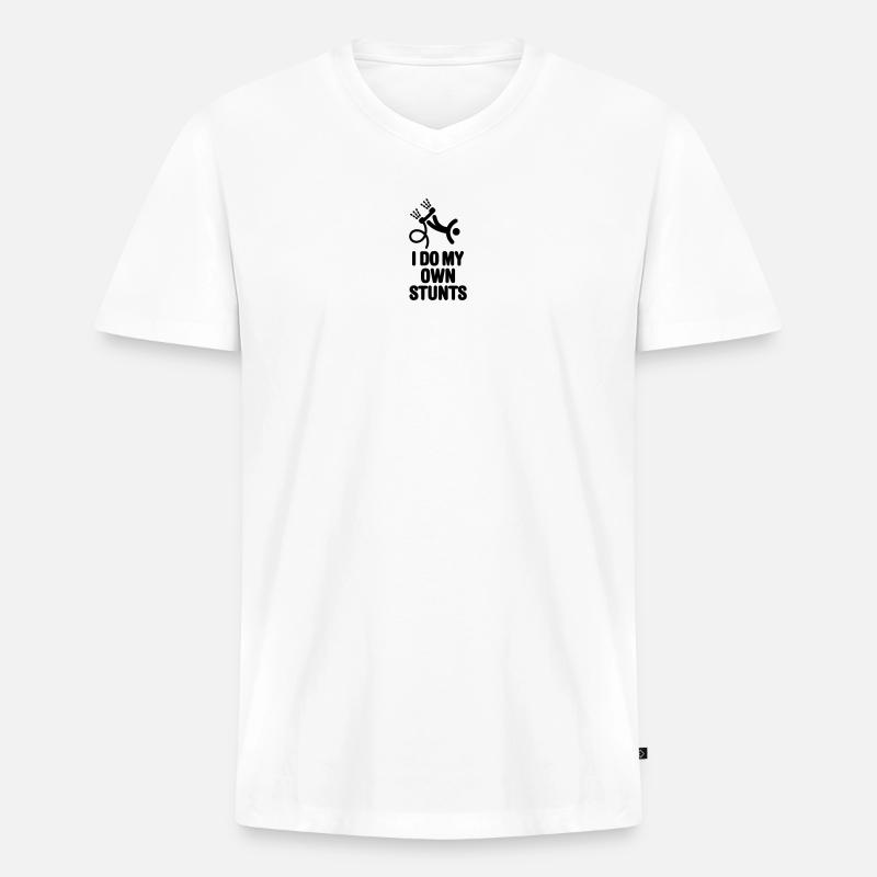 Flyboard Flyboarding Hydro Flying Hydrofly Stunts - Männer Premium Bio T-Shirt mit V-Ausschnitt - Weiß