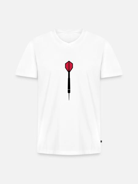 Dart - Männer Premium Bio T-Shirt mit V-Ausschnitt - Weiß