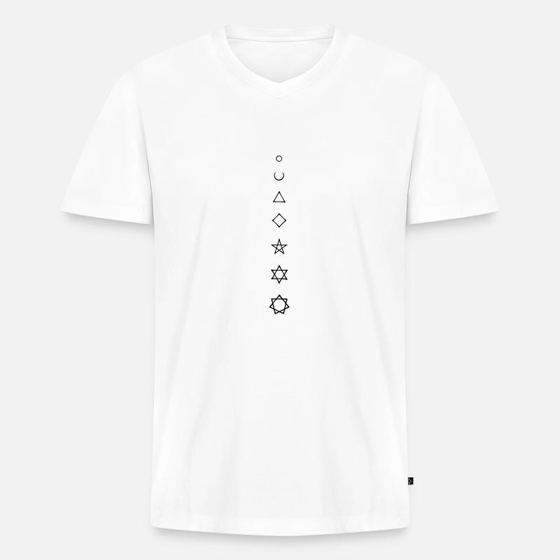 Magic Numbers - Männer Premium Bio T-Shirt mit V-Ausschnitt - Weiß