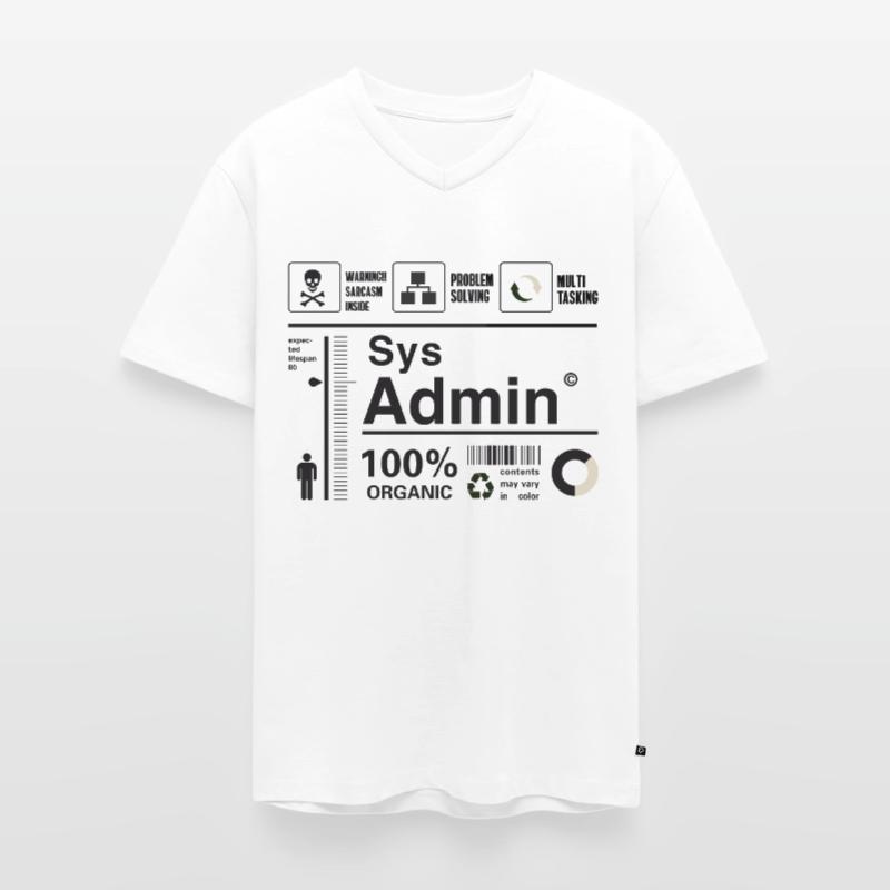 Sys Admin Problem Computer Nerd pc Platine cpu ner Männer Premium Bio T-Shirt mit V-Ausschnitt