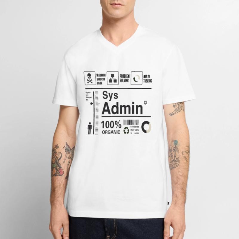 Sys Admin Problem Computer Nerd pc Platine cpu ner Männer Premium Bio T-Shirt mit V-Ausschnitt