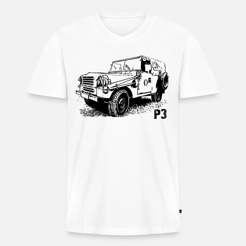 IFA - P3 - Sachsenring - Männer Premium Bio T-Shirt mit V-Ausschnitt - Weiß