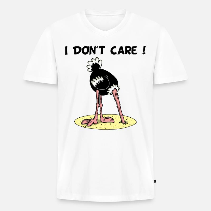 Den Kopf in den Sand - Männer Premium Bio T-Shirt mit V-Ausschnitt - Weiß