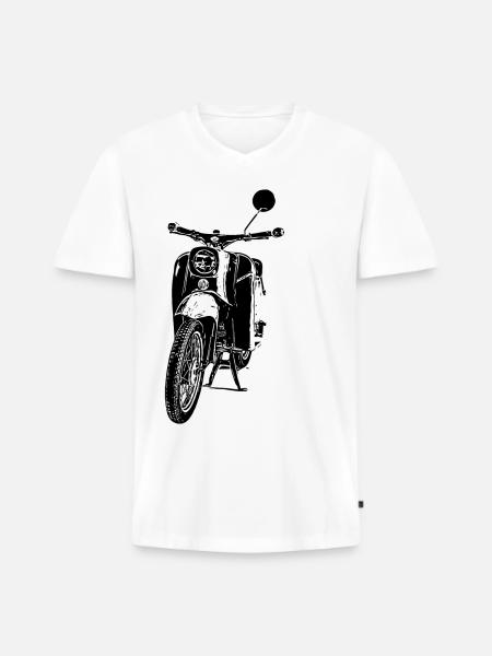 Schwalbe Moped - Men's Premium Organic T-shirt with V-neck - white