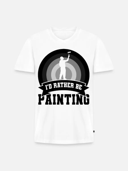 Funny Painter Quote - Men's Premium Organic T-shirt with V-neck - white