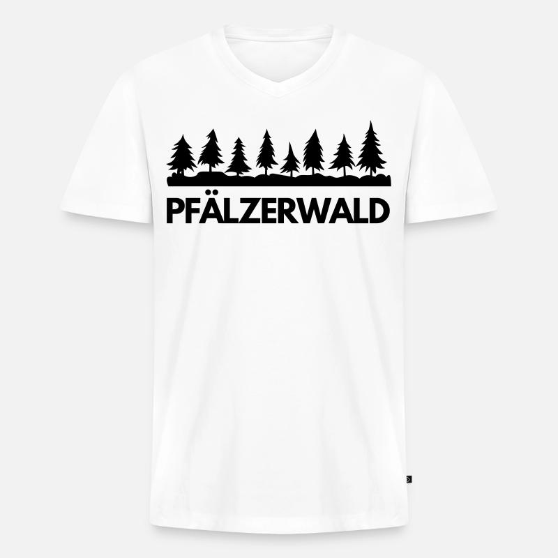 Pfälzerwald Arena - Männer Premium Bio T-Shirt mit V-Ausschnitt - Weiß