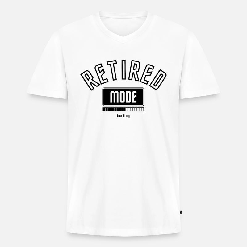Vorfreude Rentner Modus wird geladen. - Männer Premium Bio T-Shirt mit V-Ausschnitt - Weiß
