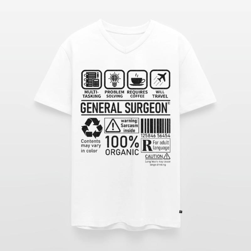 General Surgeon multi tasking problem solving Men's Premium Organic T-shirt with V-neck