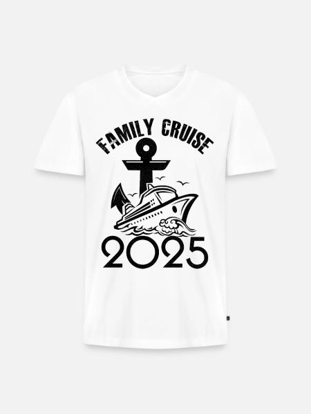 Family cruise 2025 - Men's Premium Organic T-shirt with V-neck - white