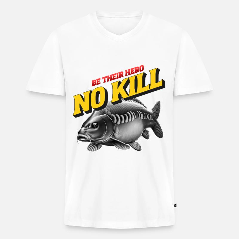 CAPE: Sei ihr Held! - Männer Premium Bio T-Shirt mit V-Ausschnitt - Weiß