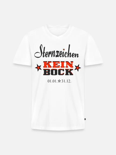 Sternchen Kein Bock Jahreskalender - Männer Premium Bio T-Shirt mit V-Ausschnitt - Weiß