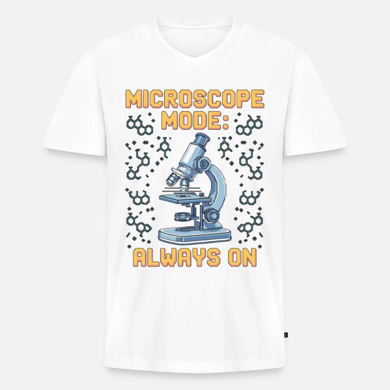 Lab Technician Microscope Mode Always Clinical Lab - Männer Premium Bio T-Shirt mit V-Ausschnitt - Weiß