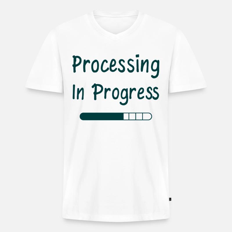 Processing In Progress Loading Bar Statement - Men's Premium Organic T-shirt with V-neck - white
